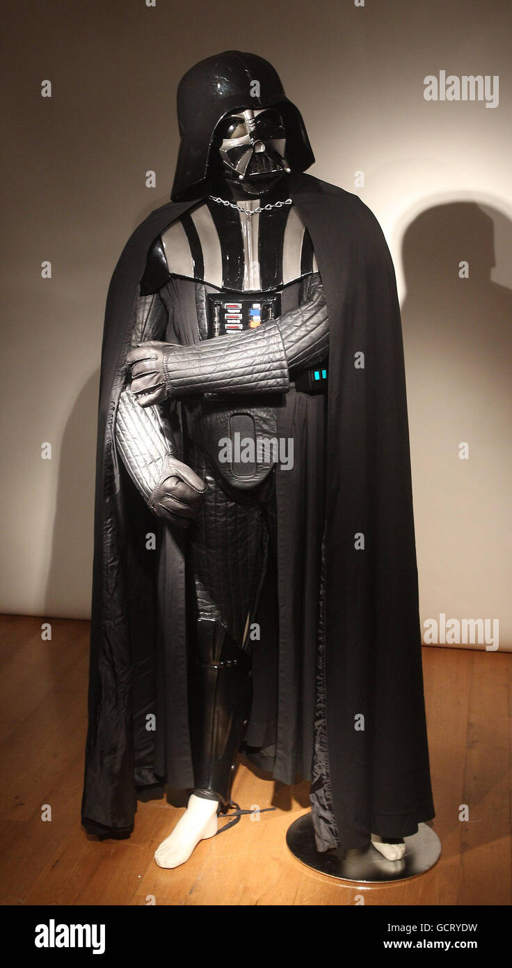 An original Darth Vader costume, that is expected to sell for up to 230,000  when it is put up for auction next month, at the Christie's showroom in  South Kensington, London Stock