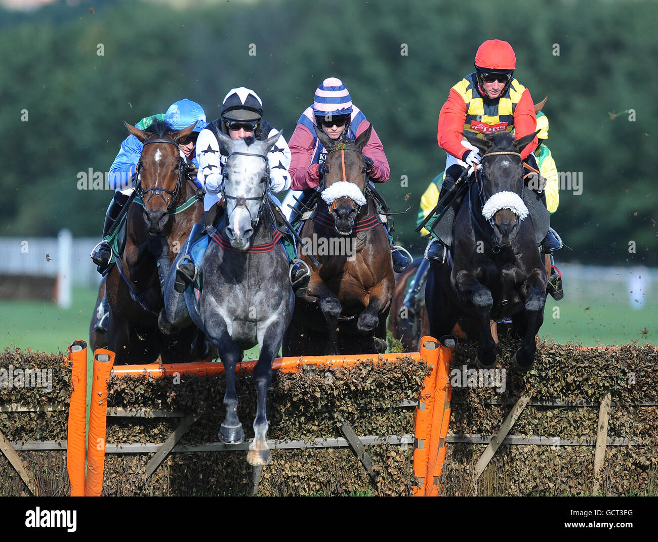 Horse Racing Towcester Racecourse. Manshoor ridden by Matt Crawley