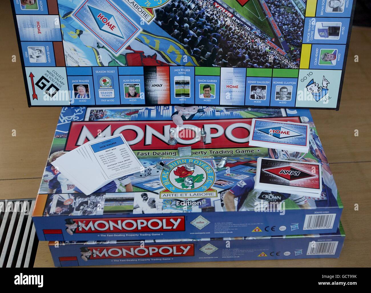 Soccer - Barclays Premier League - Blackburn Rovers v Chelsea - Ewood Park.  A Blackburn Rovers' Monopoly game on display Stock Photo - Alamy