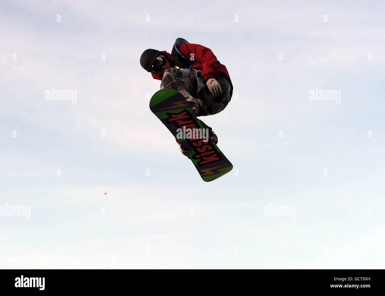 Janne Korpi from Finland during the final of the LG Snowboard FIS World Cup in London Stock Photo