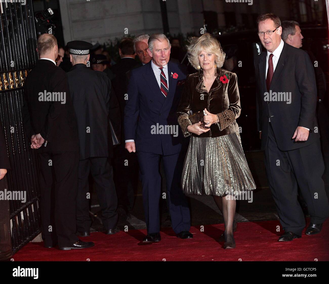The Prince Of Wales and The Duchess Of Cornwall arriving for the 2010 Pride of Britain Awards at
