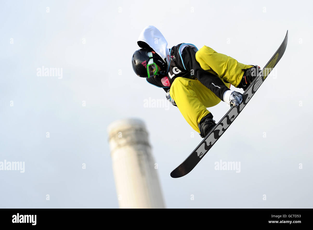 Mathias Weissenbacher of Austria during the LG Snowboard FIS World Cup in London Stock Photo