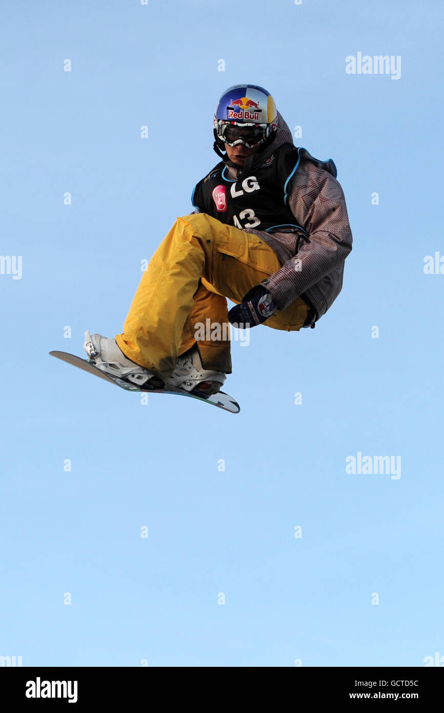 Seppe Smits of Belgium during the LG Snowboard FIS World Cup in London Stock Photo