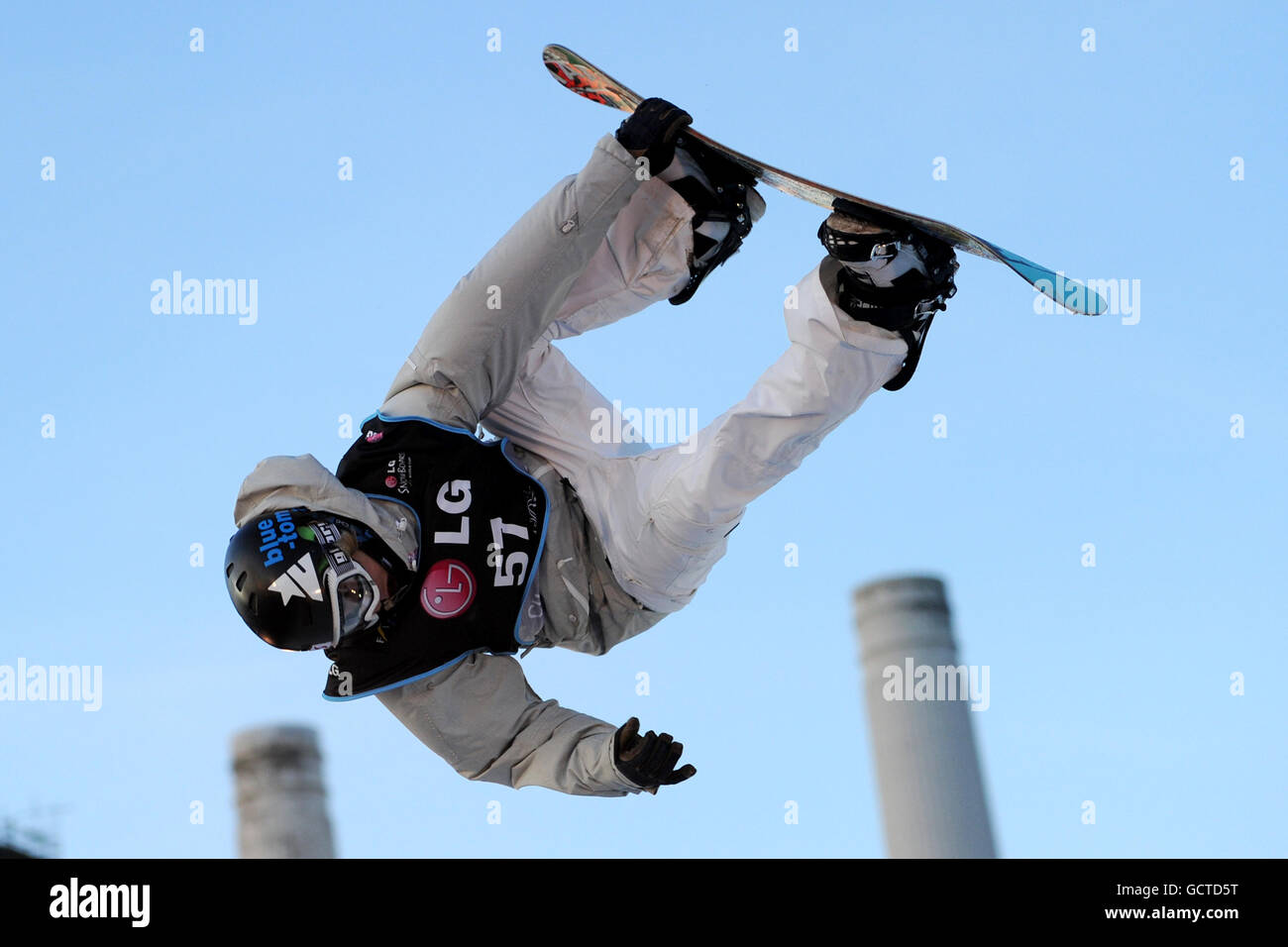 Clemens Schattschneider of Austria during the LG Snowboard FIS World Cup in London Stock Photo