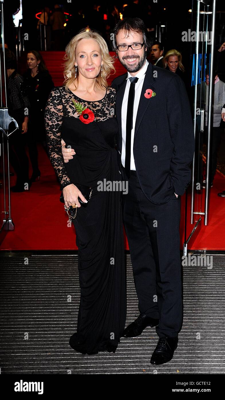 JK Rowling and husband Neil Murray arriving for the World Premiere of Harry Potter and The Deathly Hallows : Part One, at the Odeon West End, Leicester Square, London. Stock Photo