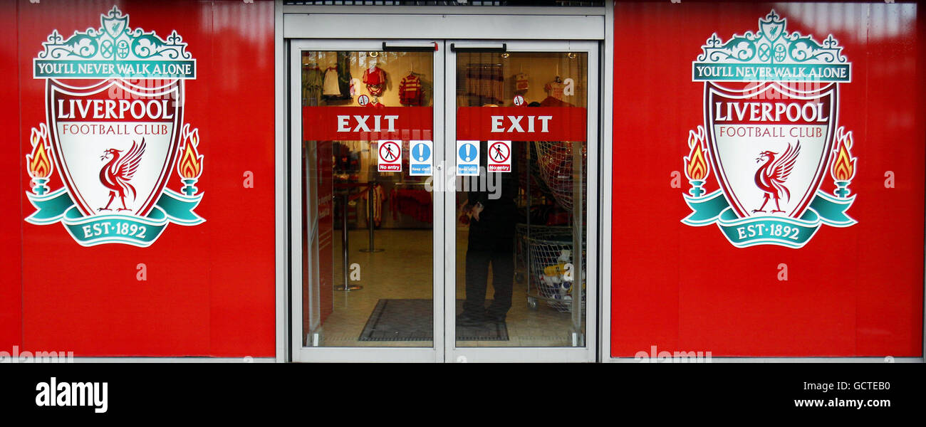 Liverpool fc this is anfield sign hi-res stock photography and images ...