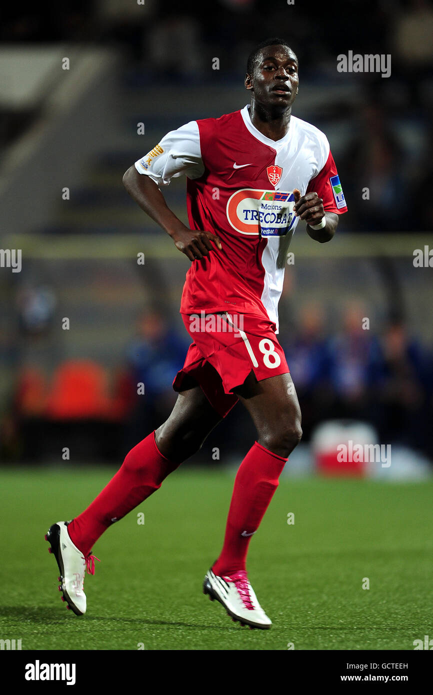 Soccer - Coupe de la Ligue - Round of 32 - FC Lorient v Stade Brestois 29 - Stade Yves Allainmat. Granddi Ngoyi, Stade Brestois 29 Stock Photo