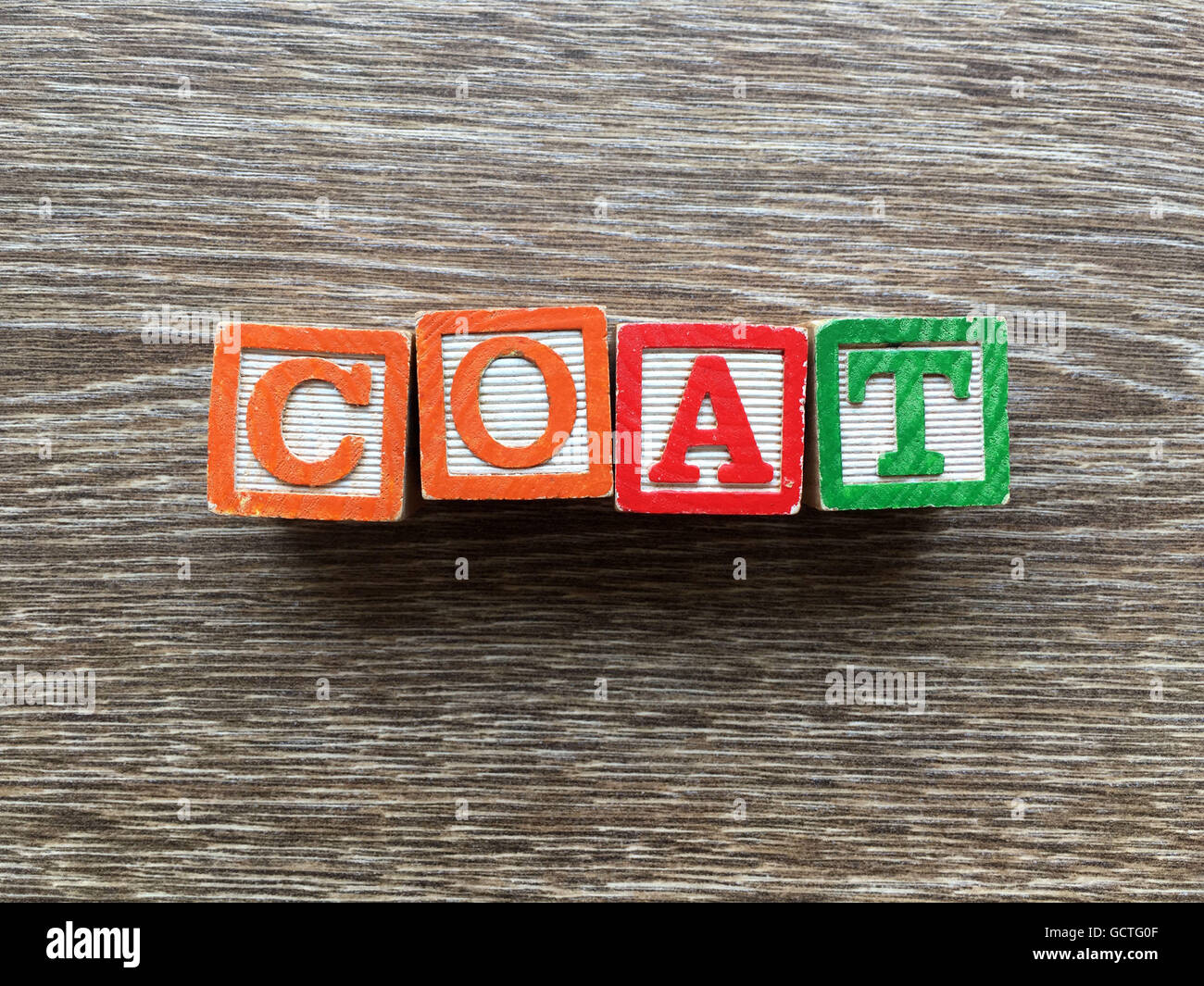 Coat word written wood block hires stock photography and images Alamy