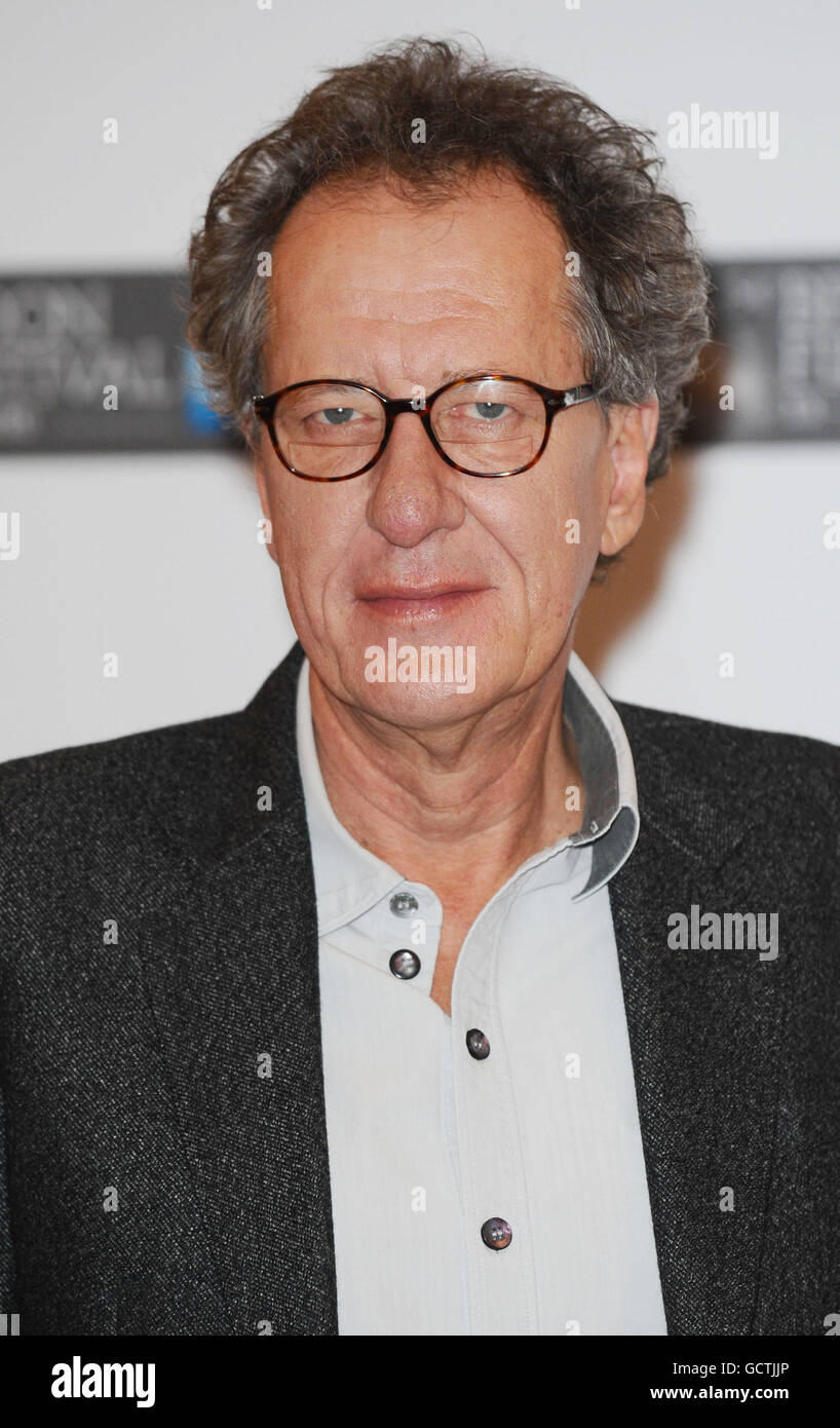 Geoffrey Rush at a photocall for new film The King's Speech, being ...