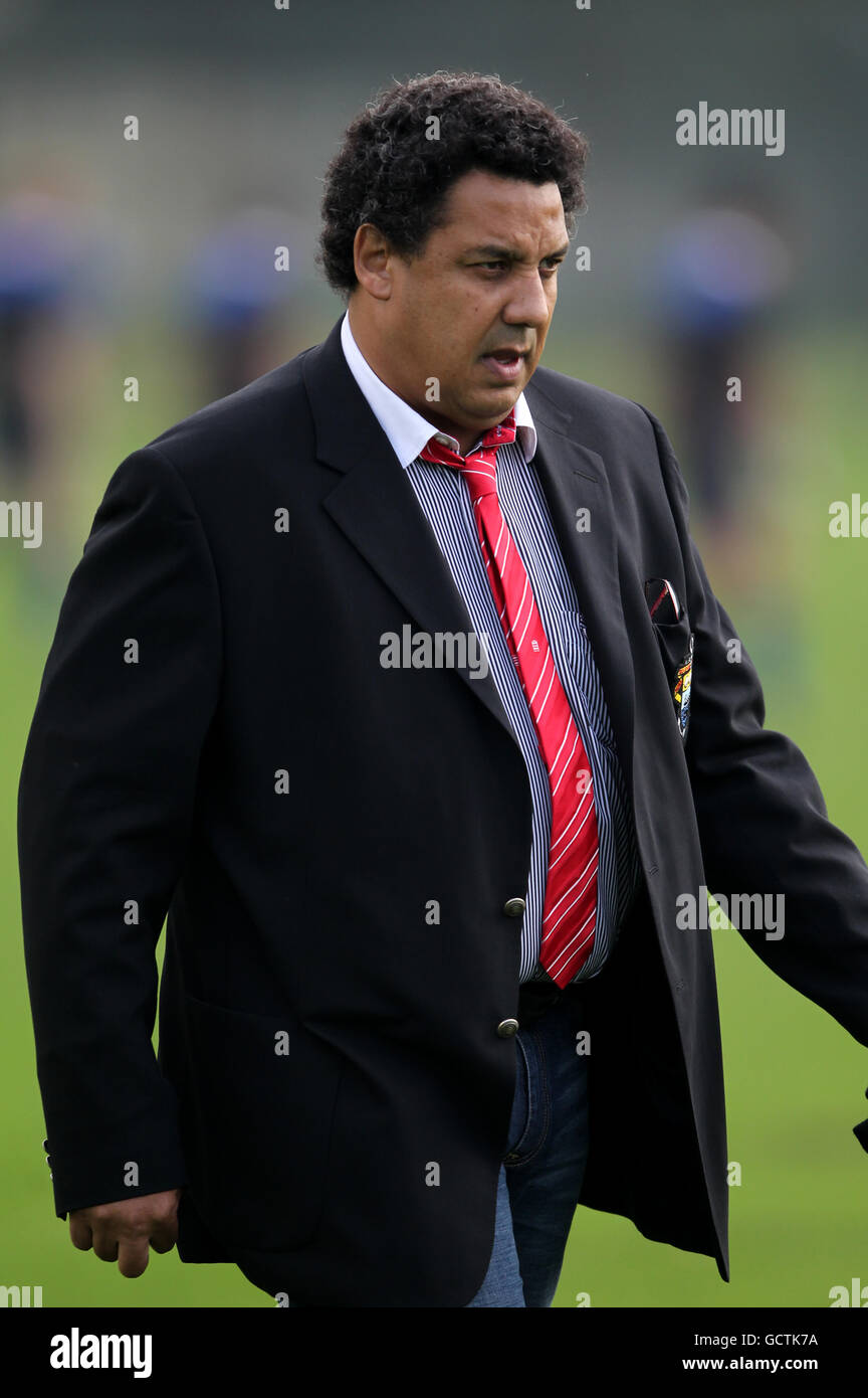 Rugby Union - Heineken Cup - Pool 4 - Bath Rugby v Biarritz - Recreation Ground. Biarritz's president Serge Blanco Stock Photo