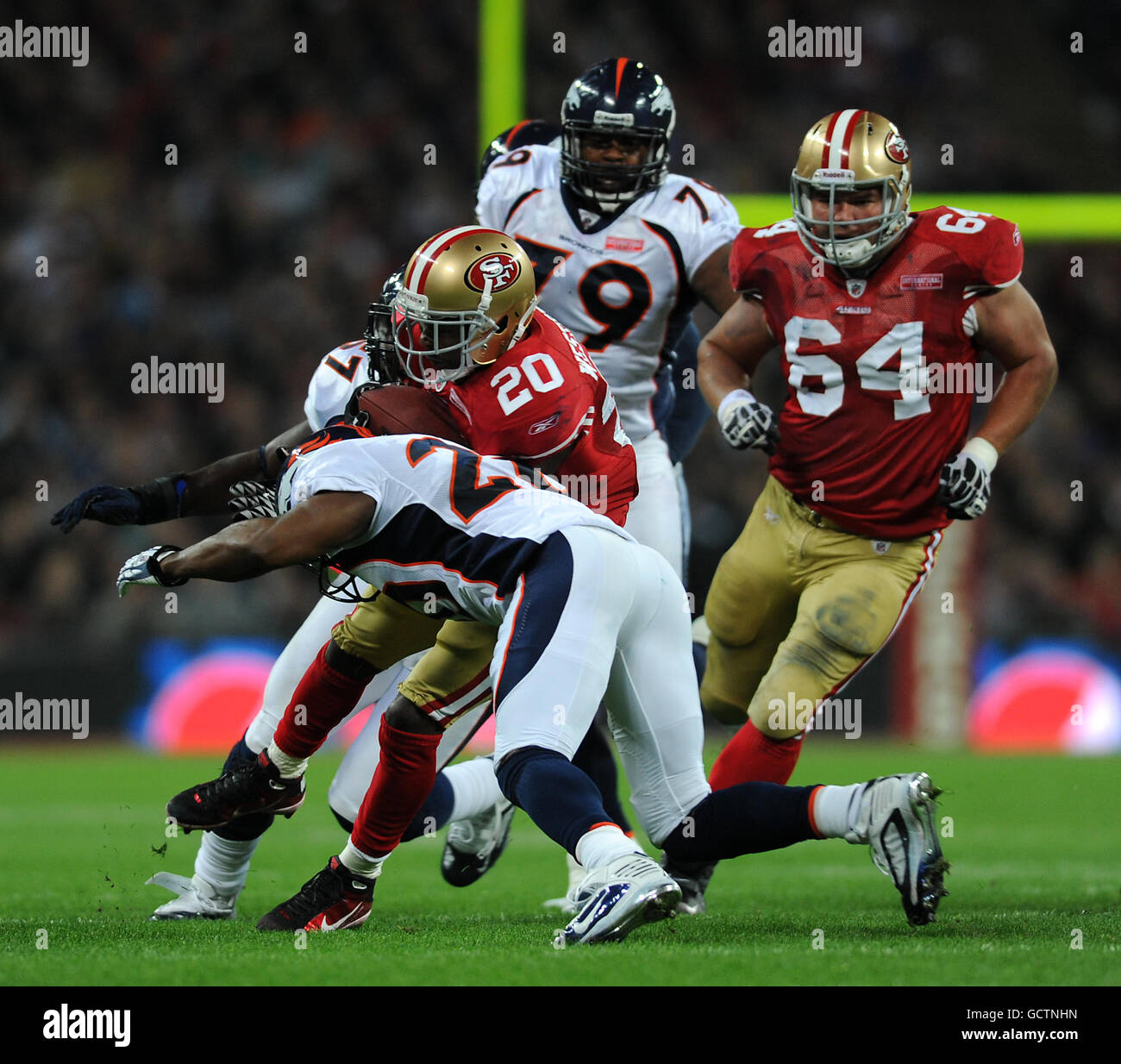 American Football - NFL - San Francisco 49ers v Denver Broncos - Wembley Stadium Stock Photo