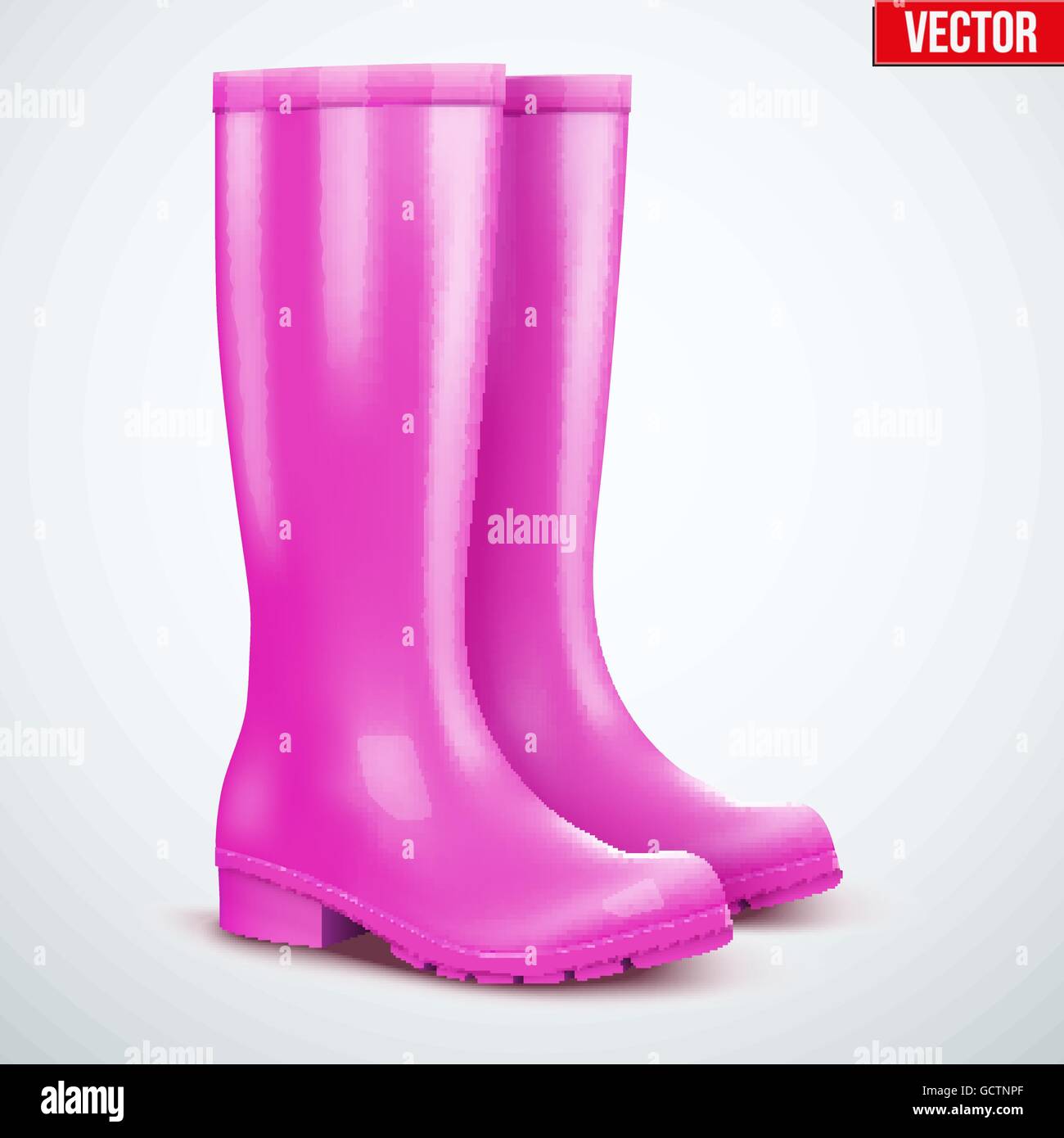 Pair of violet rain boots Stock Vector Image & Art - Alamy