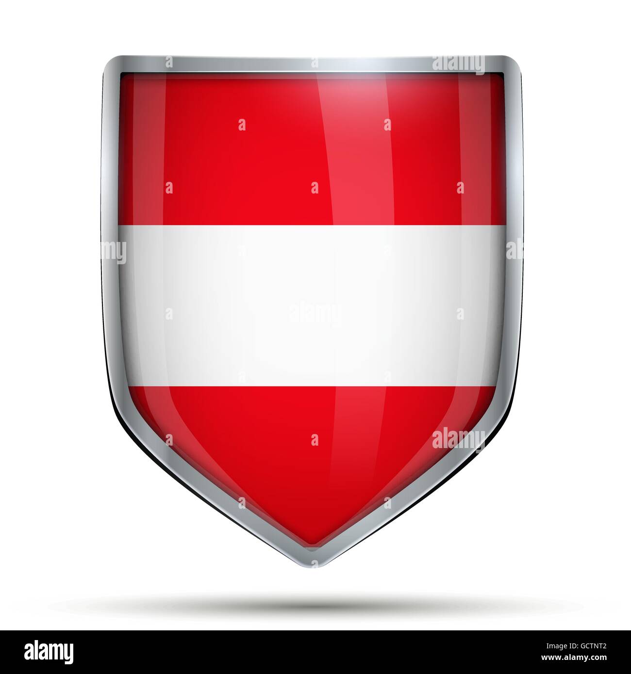 Shield with flag Austria Stock Vector