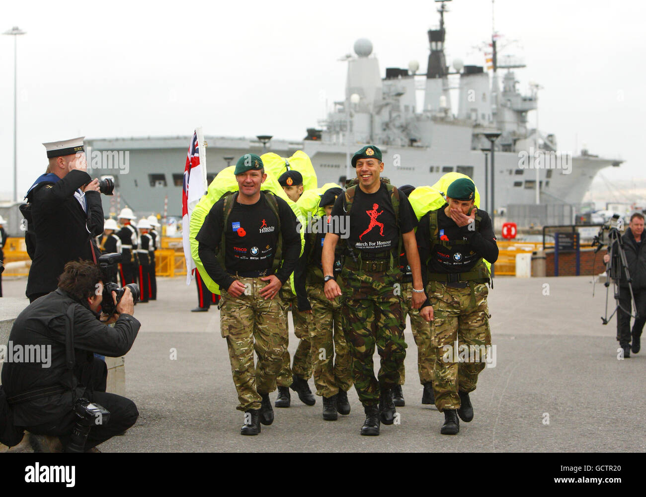 Armed forces charity speed march Stock Photo Alamy
