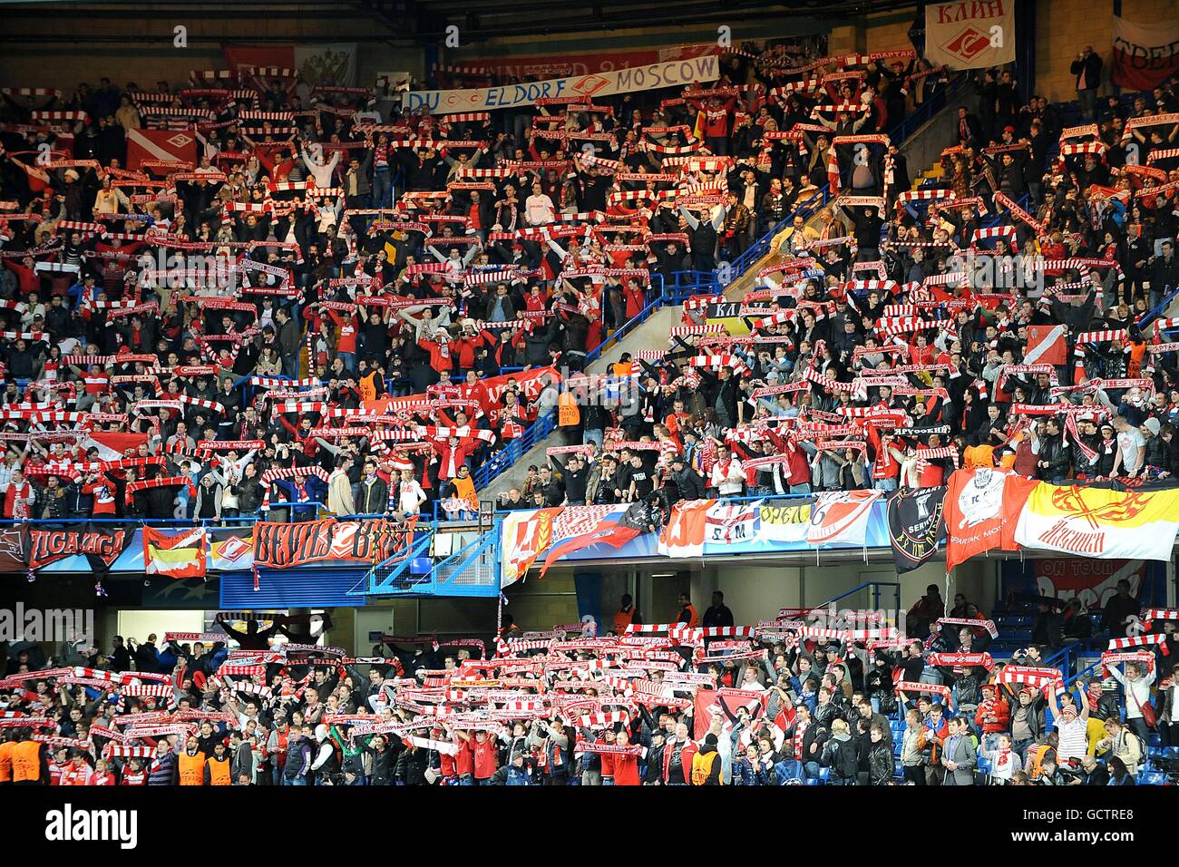 Spartak moscow soccer club fans hi-res stock photography and