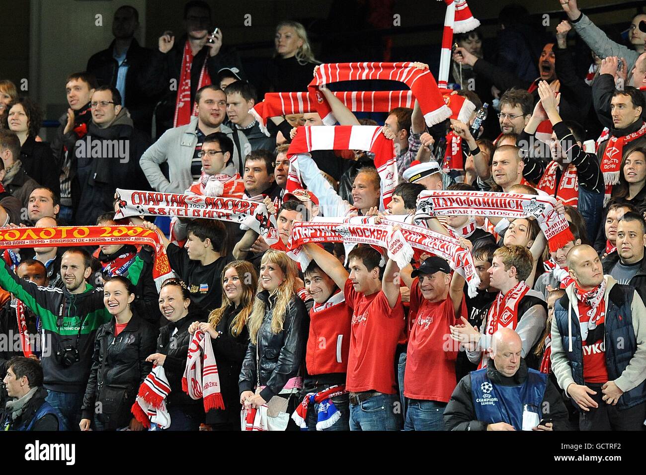 Spartak moscow soccer club fans hi-res stock photography and