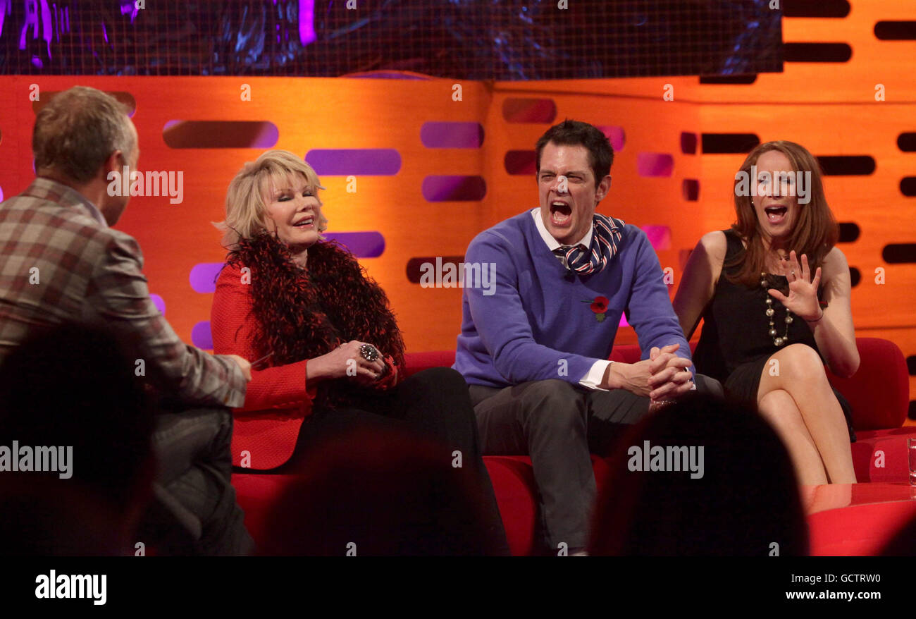 Graham Norton (far left) with guests (left to right) Joan Rivers