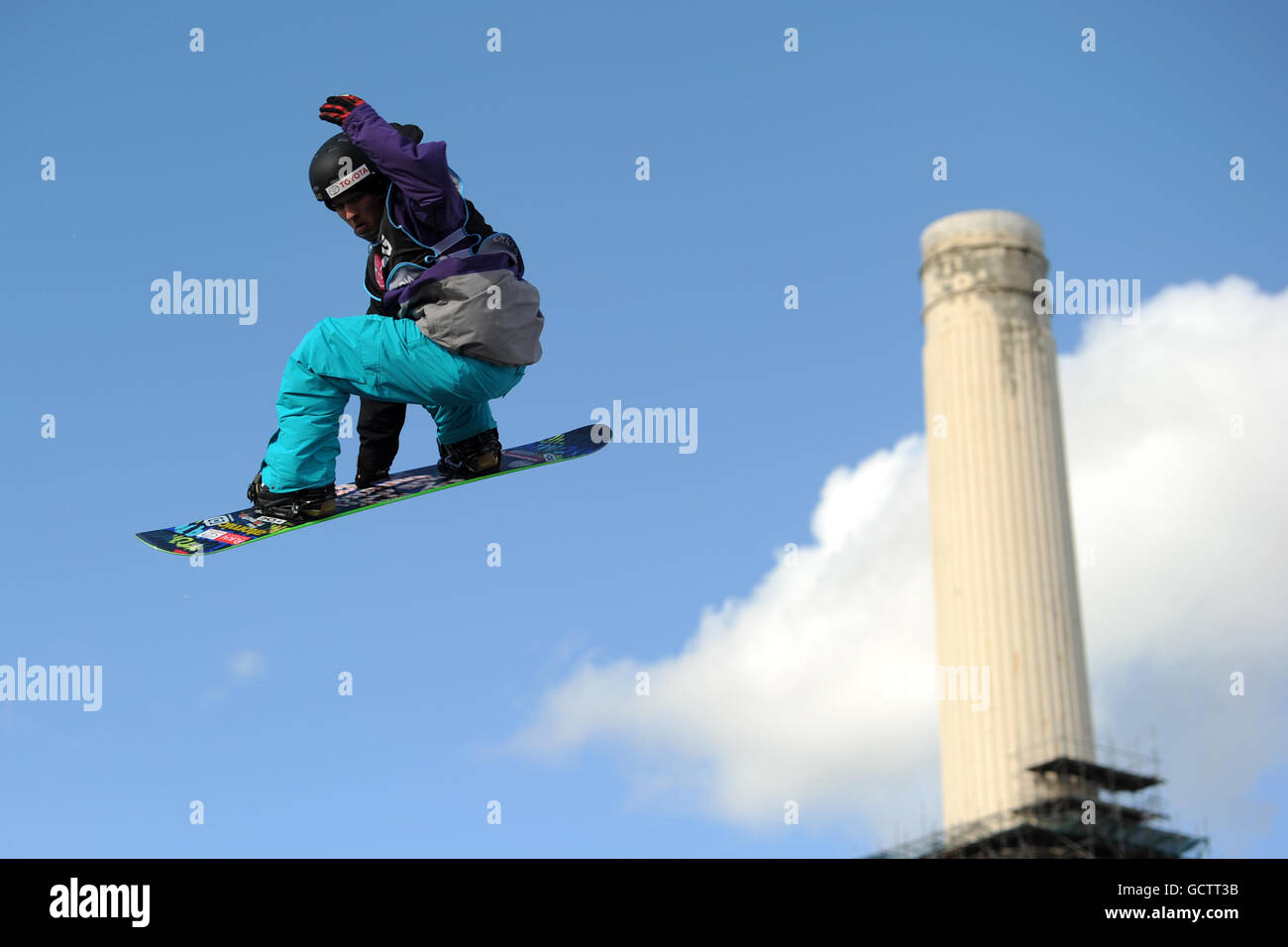 Ville Uotila of Finland during the LG Snowboard FIS World Cup in London Stock Photo