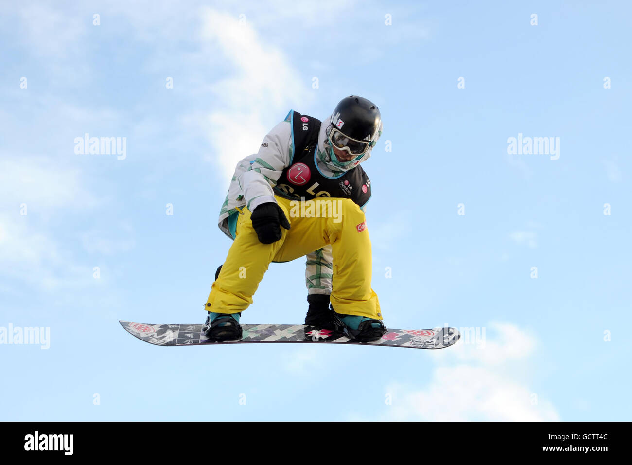 Adrian Krainer of Austria during the LG Snowboard FIS World Cup in London Stock Photo