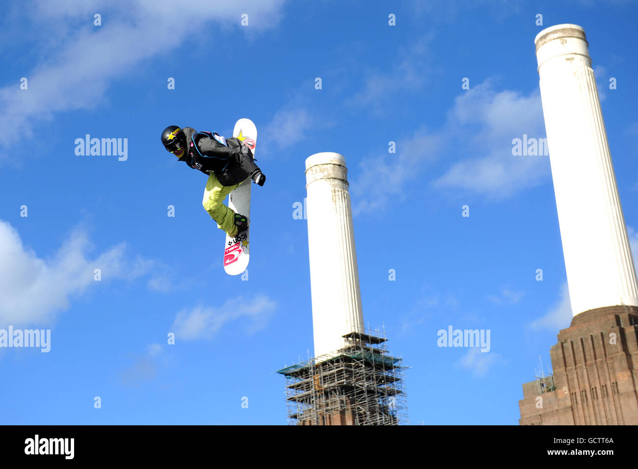 Fabian Fassnacht of Switzerland during the LG Snowboard FIS World Cup in London Stock Photo