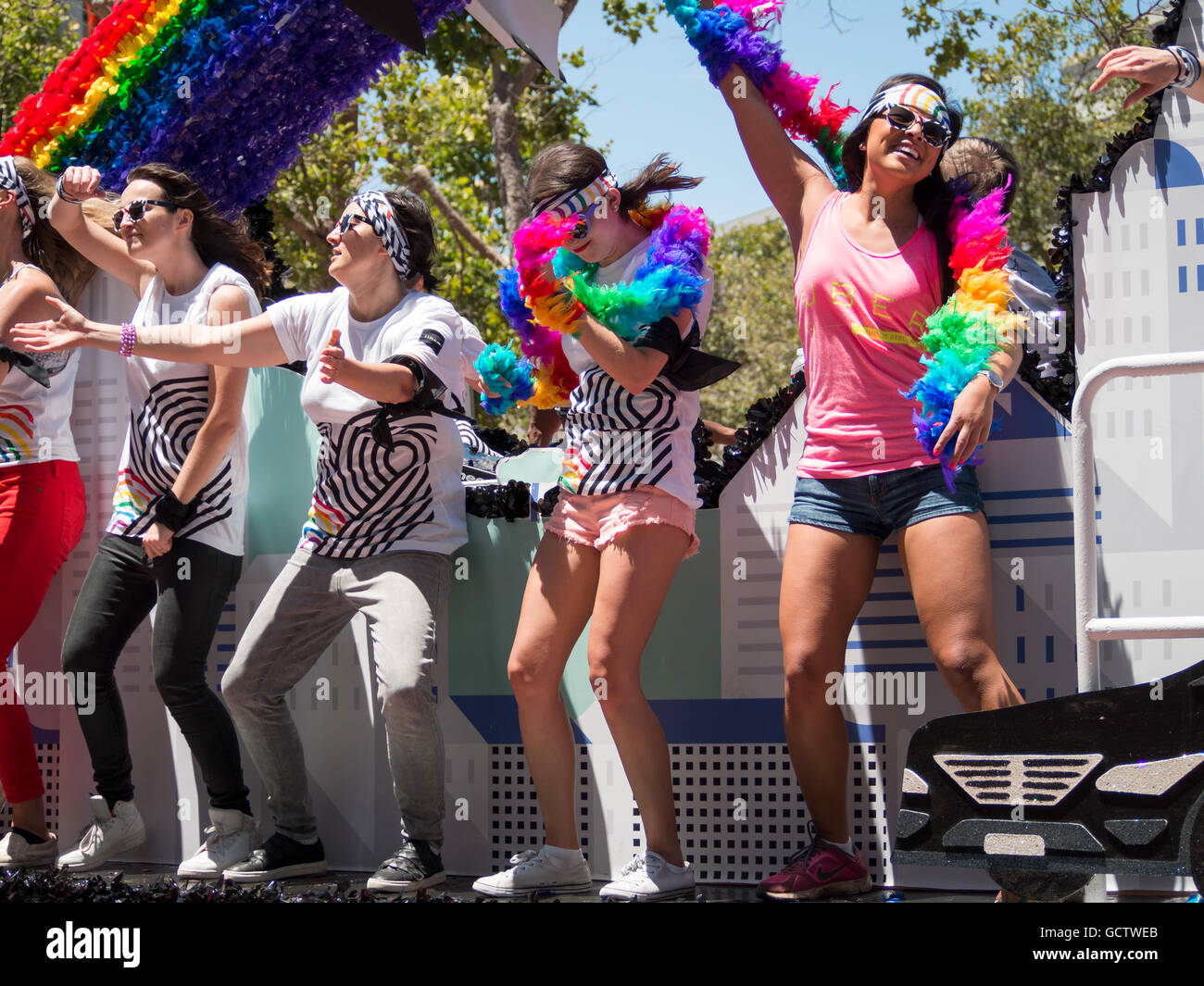 Happily dancing in San Francisco Pride Parade 2016 Stock Photo - Alamy