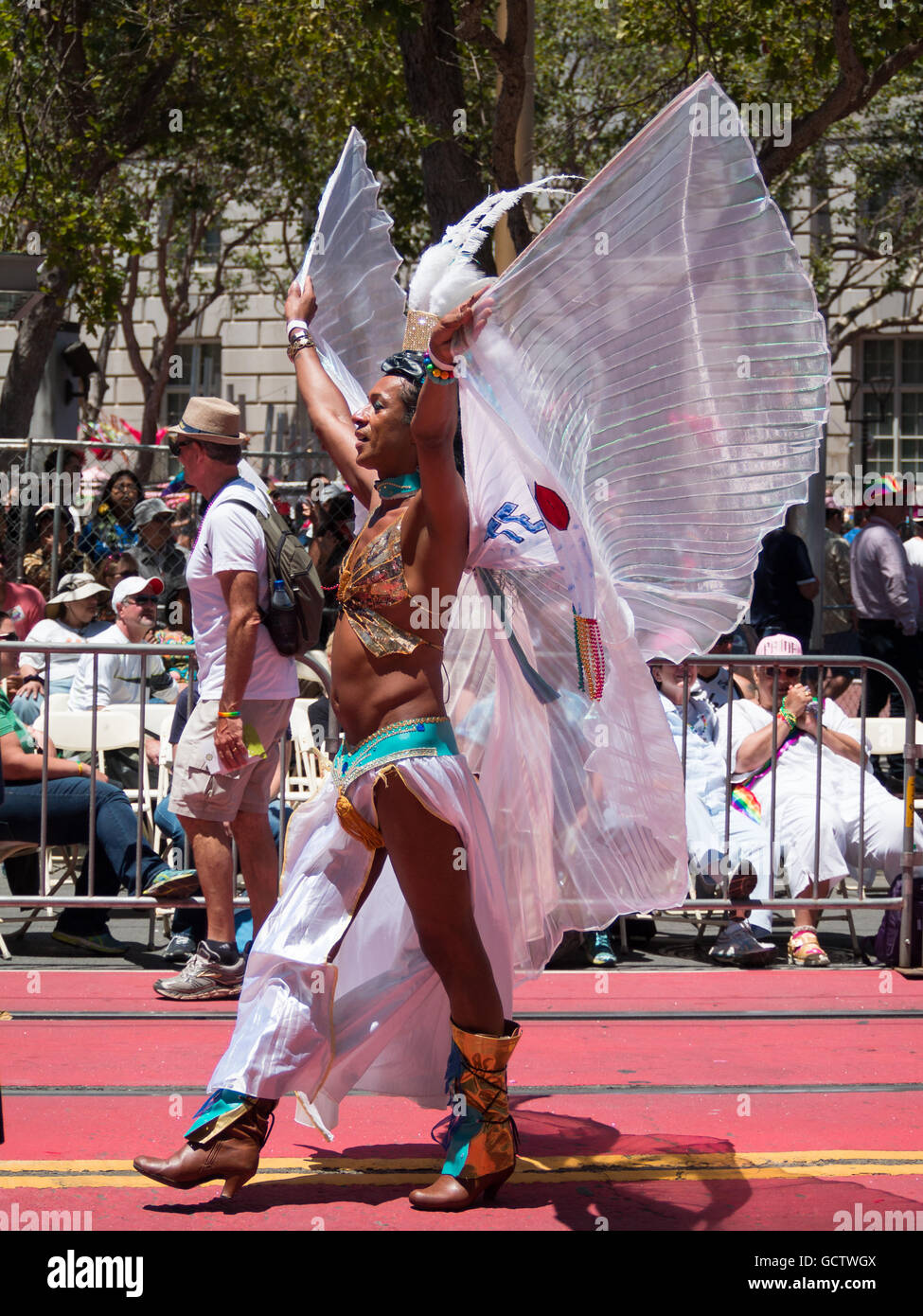 Man in drag parades at San Francisco Pride Parade 2016 Stock Photo - Alamy