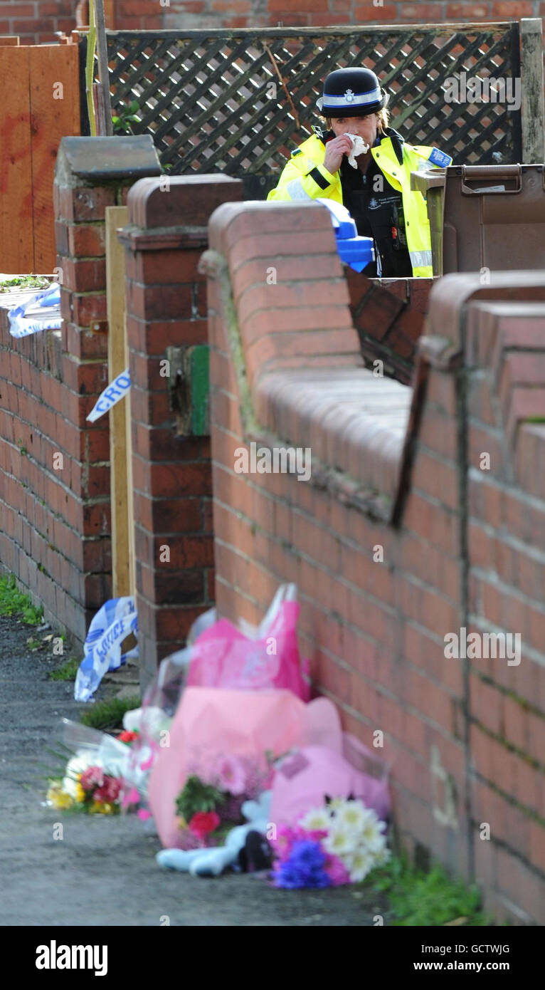 House fire kills 3 children. Flowers are left at the scene of a house fire in Bridlington, East