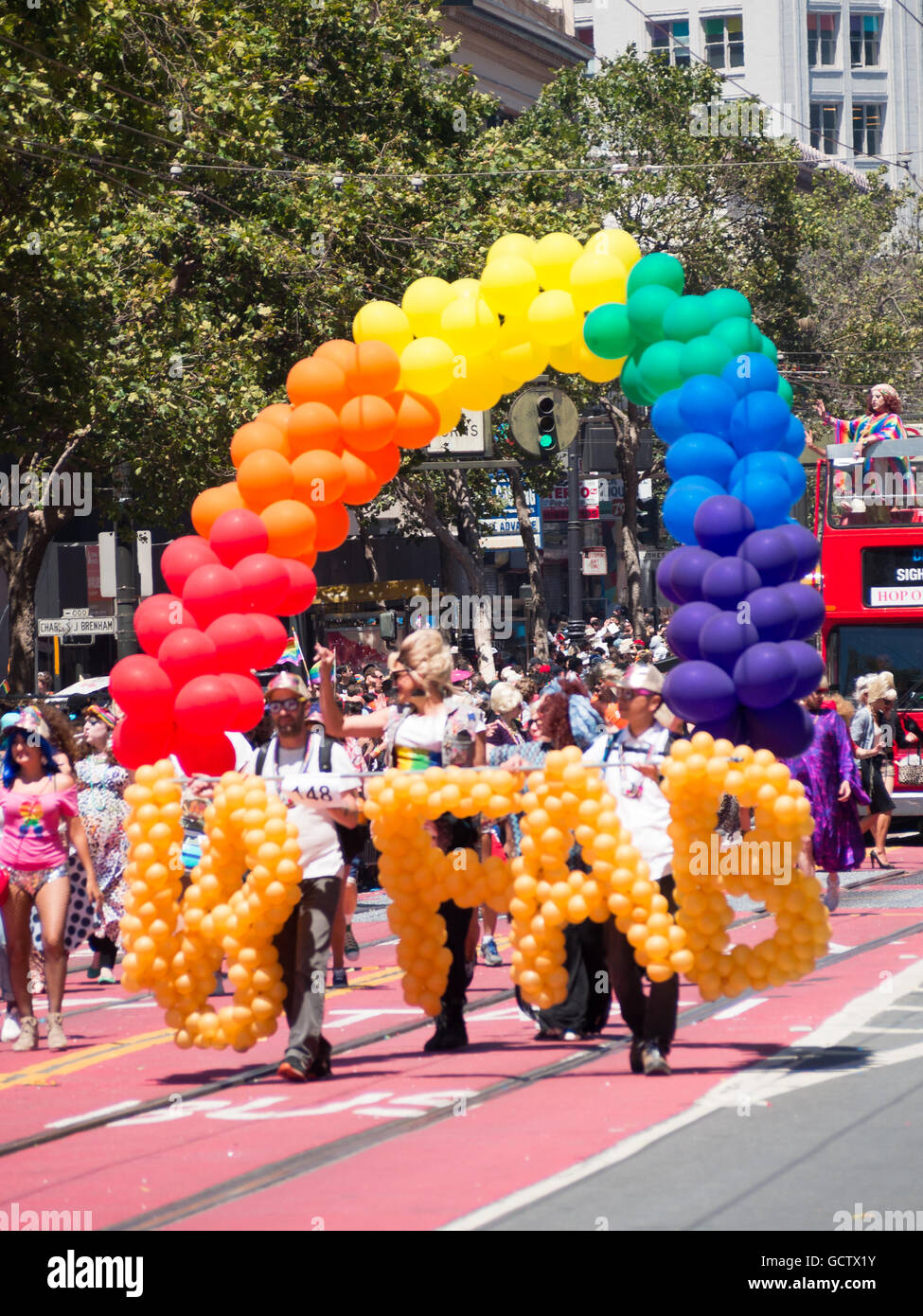 Ab Fab group in San Francisco Pride Parade 2016 Stock Photo - Alamy
