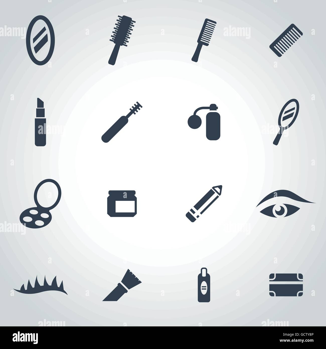 Vector black cosmetics icon set Stock Vector Image & Art - Alamy