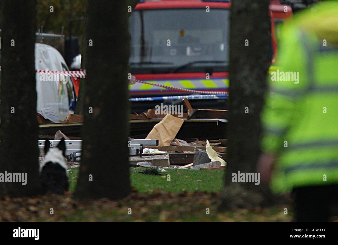 Debris at the scene of a gas explosion that ripped through a row of ...