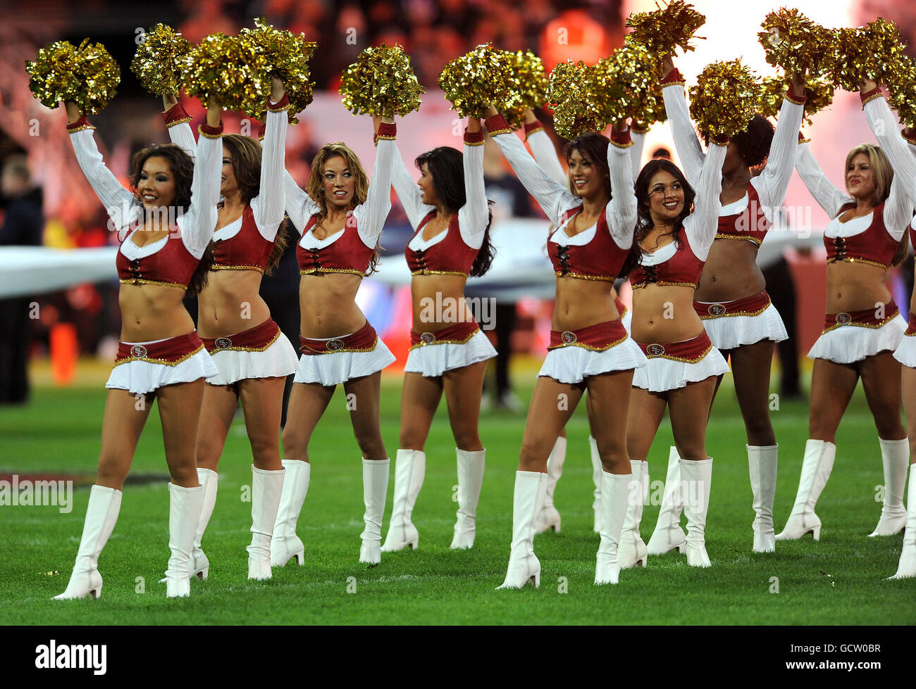 The 49ers gold rush cheerleaders hi-res stock photography and images ...