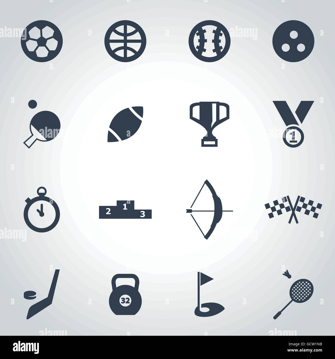Vector black sport icon set Stock Vector Image & Art - Alamy