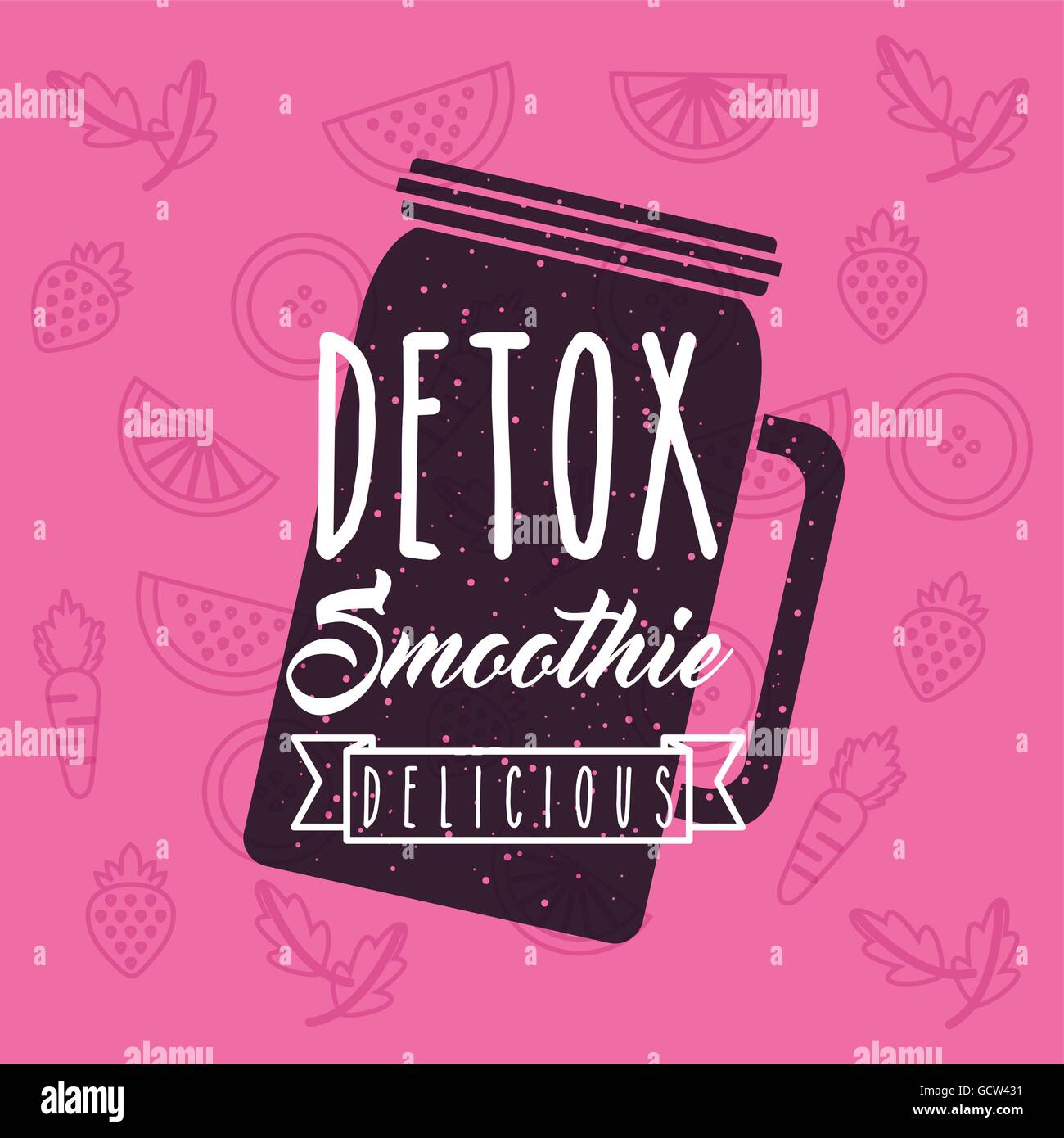 Detox icon. Smoothie and Juice design. Vector graphic Stock Vector ...