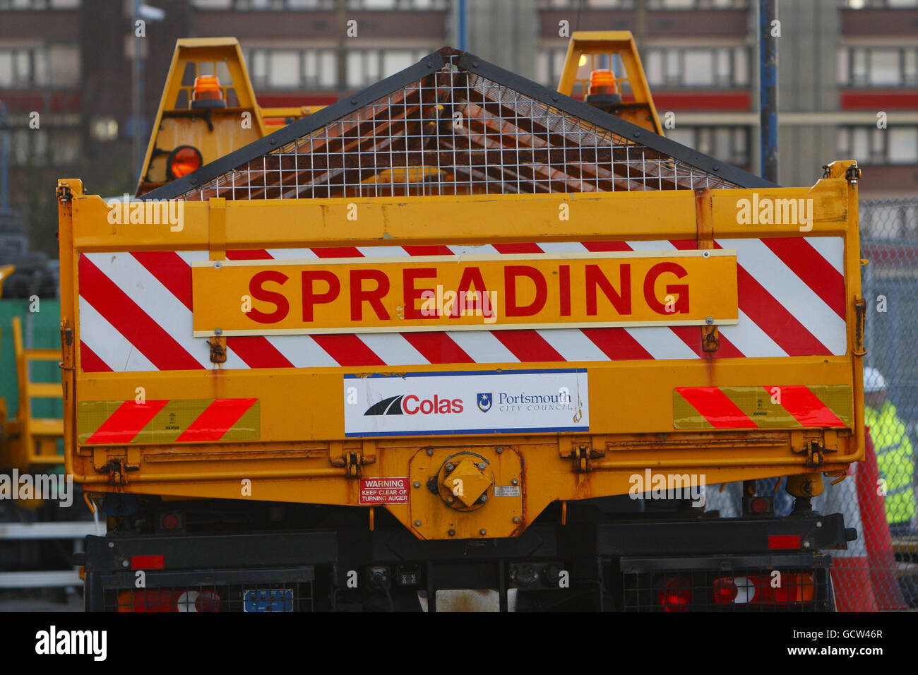 Gritting Salt Feature Stock Photo Alamy