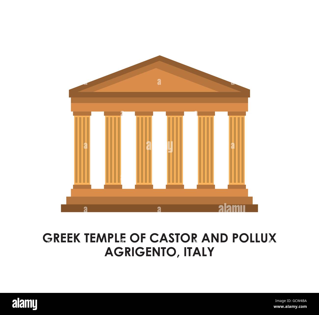 Greek temple icon. Italy culture design. Vector graphic Stock Vector