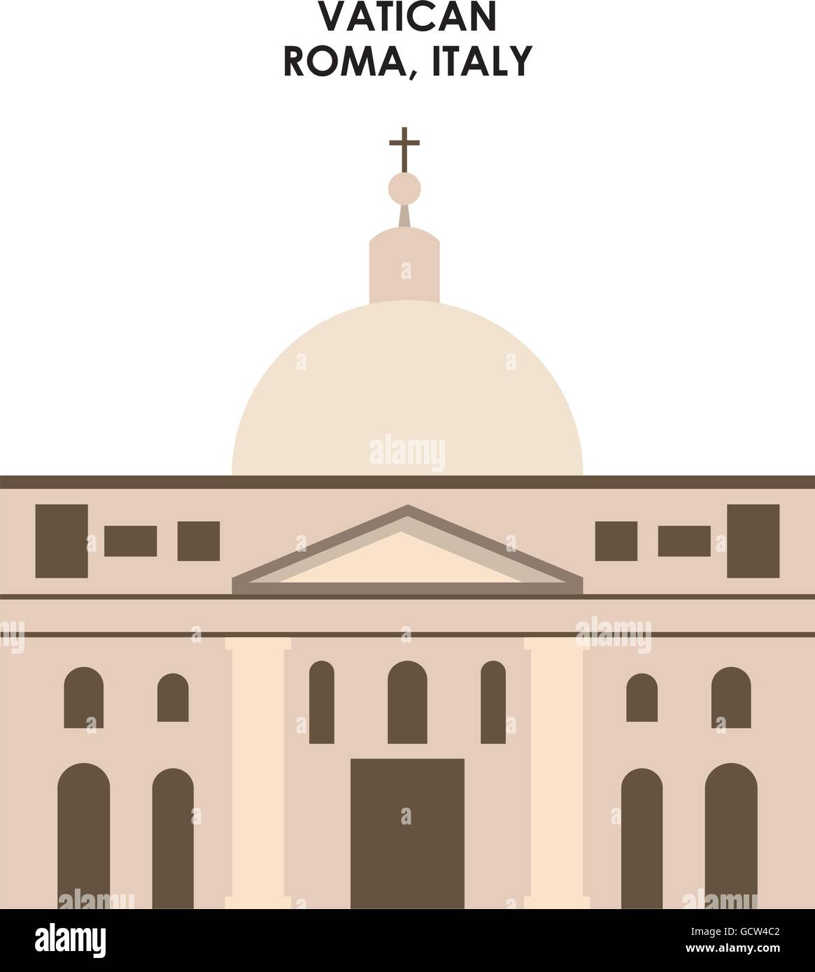 Vatican icon. Italy culture design. Vector graphic Stock Vector Image ...