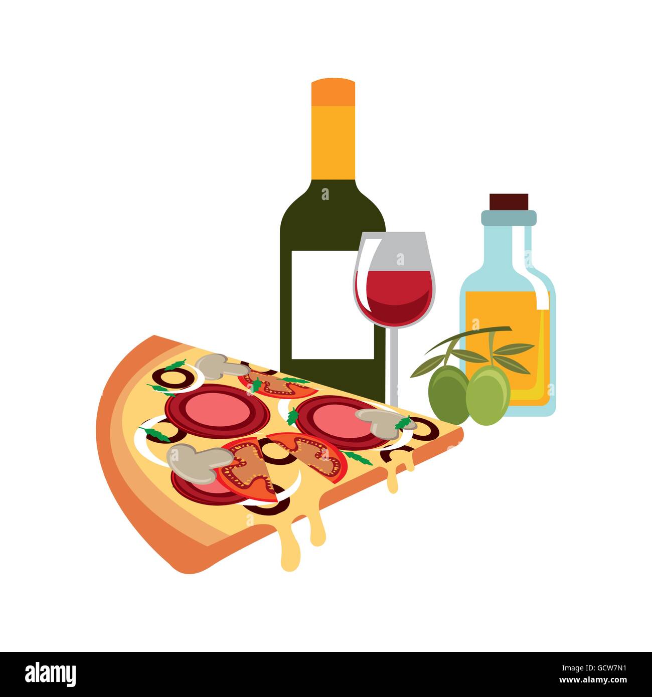 Traditional food icon. Italy culture design. Vector graphic Stock ...
