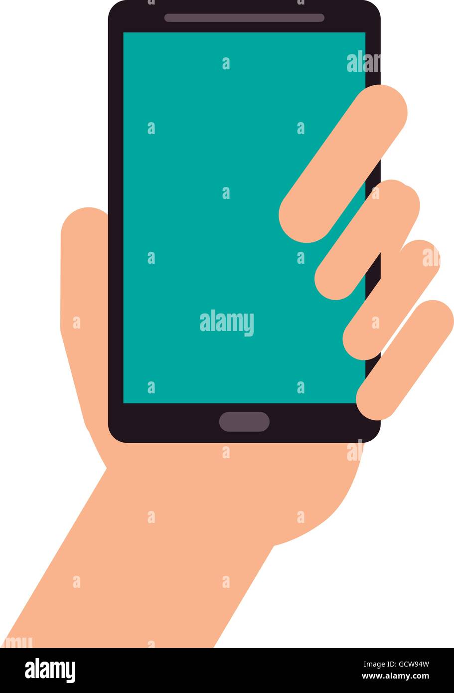 hand holding modern cellphone icon Stock Vector Image & Art - Alamy