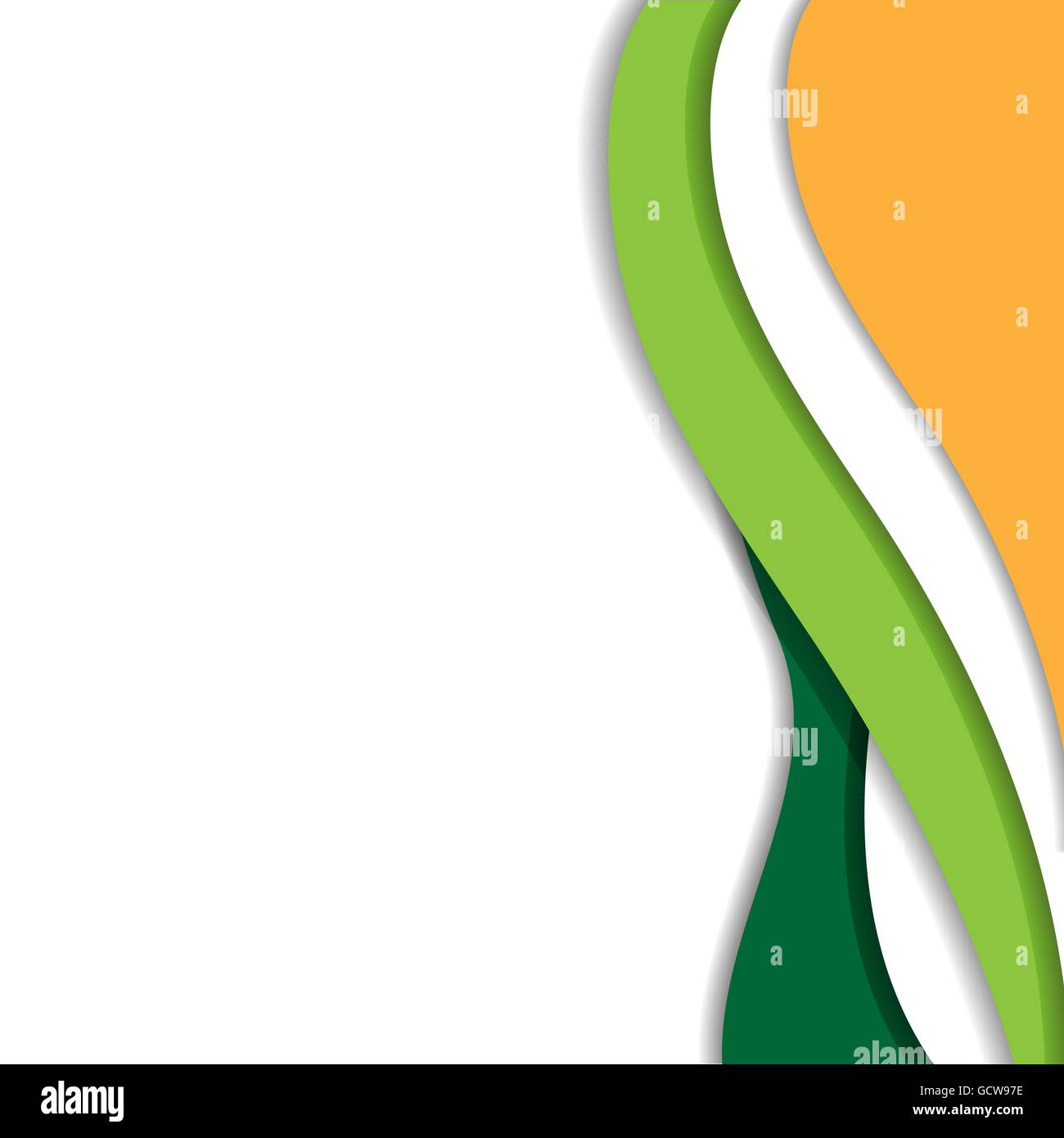 Abstract green waves frame on Stock Vector Images - Alamy
