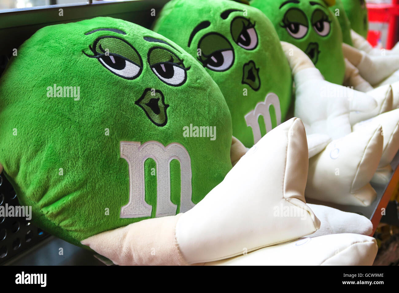 m&m plush pillow