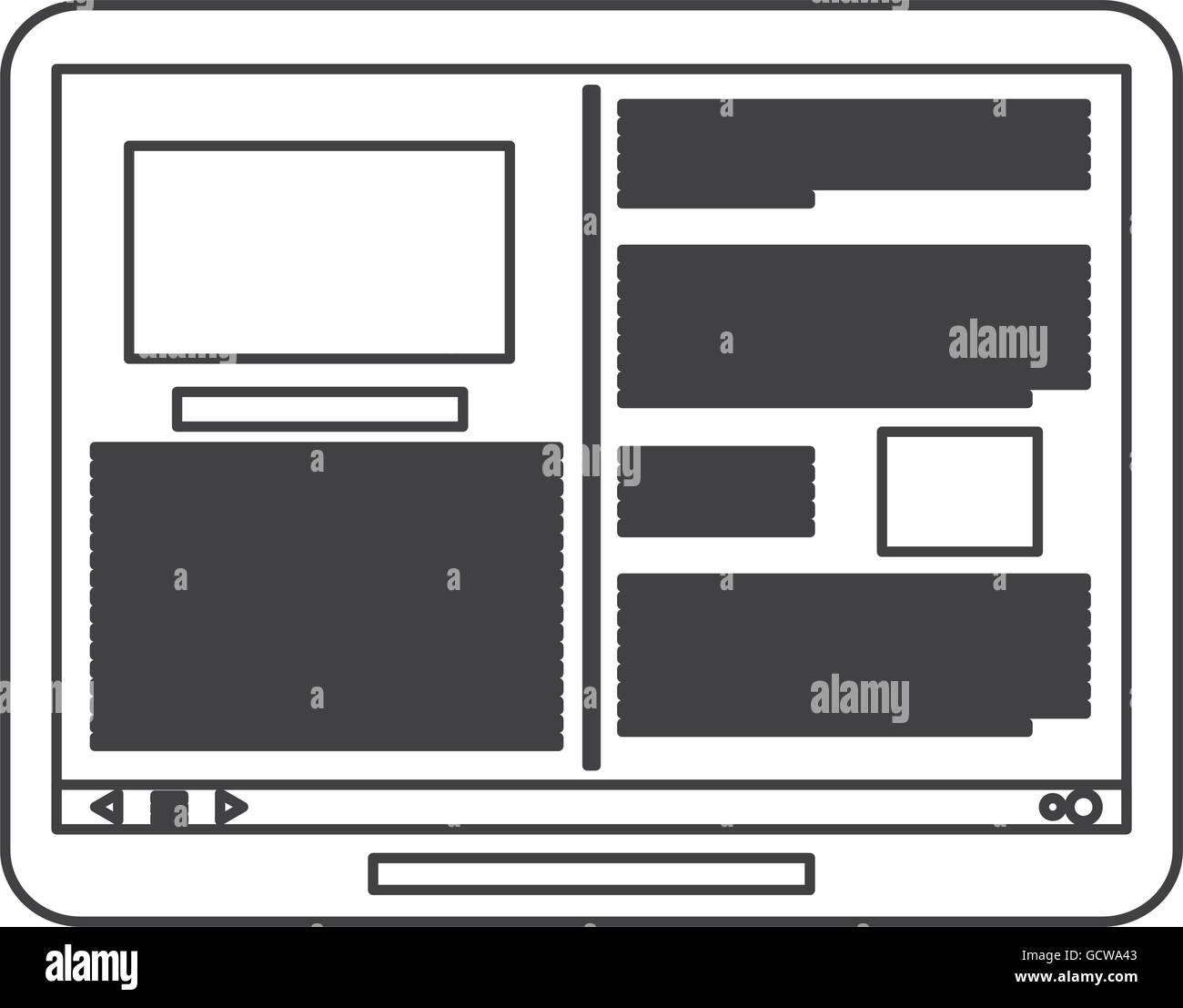 tablet with document on screen icon Stock Vector Image & Art - Alamy