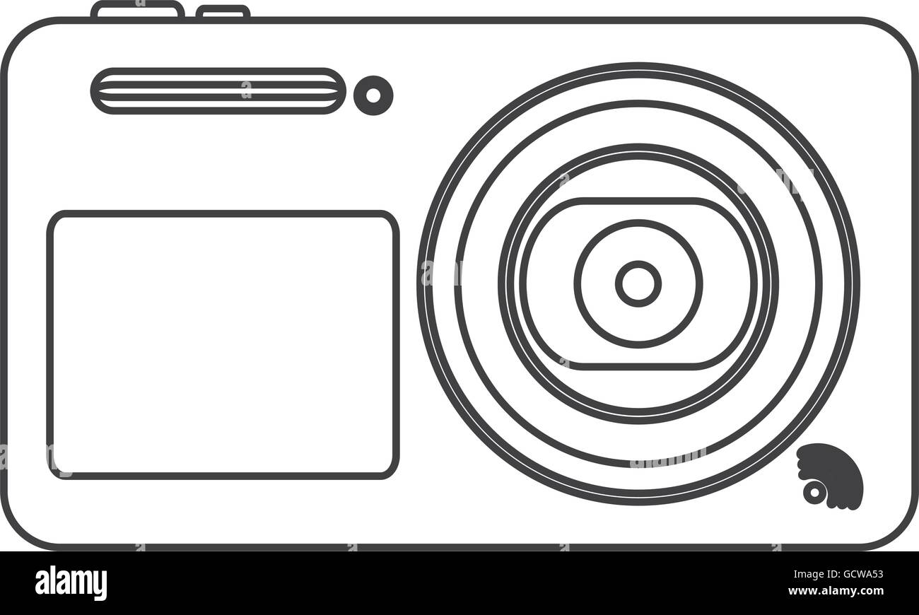 digital photographic camera icon line design Stock Vector Image & Art ...