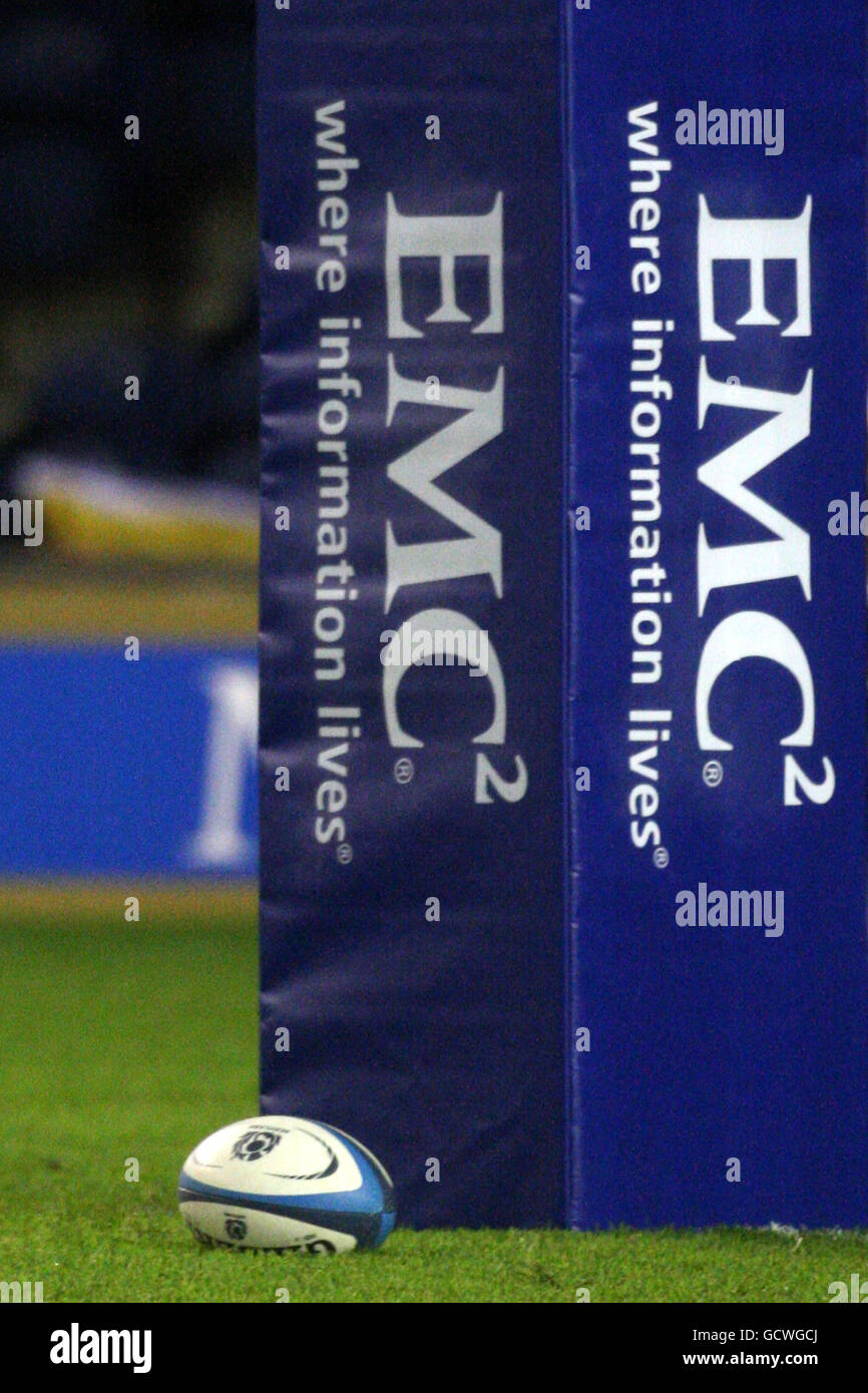 General view gv emc2 squared branding signage advertising match ball hi