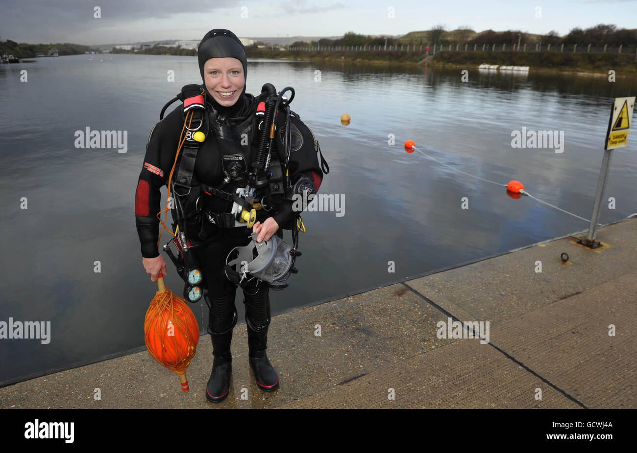 The Royal Navy's first female mine clearance diver Stock Photo Alamy