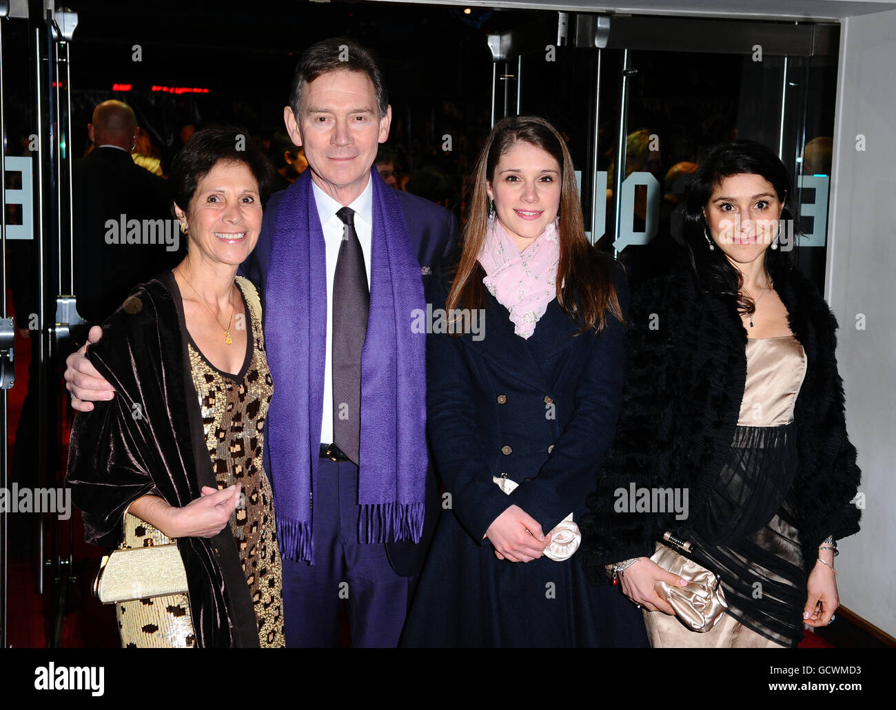 Actor Anthony Andrews, wife Georgina (L) and guests arrive for the premiere of new film The King's Speech at the Odeon cinema, in London. PRESS ASSOCIATION photo. Picture date: Thursday 21st October 2010. Photo credit should read: Ian West/PA Stock Photo