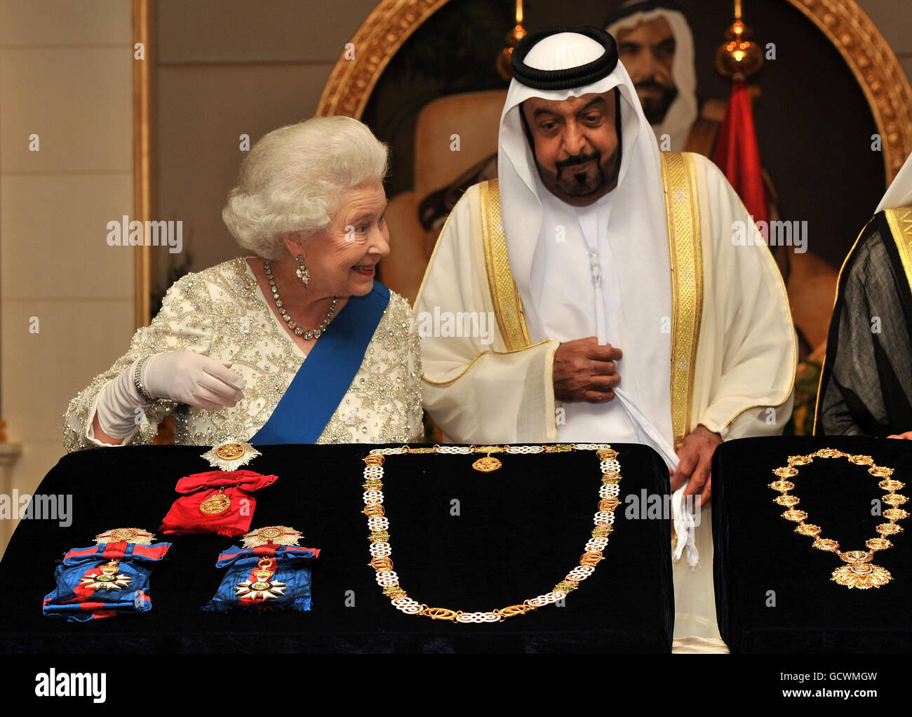 Exchange gifts at the mushrif palace in abu dhabi hires stock