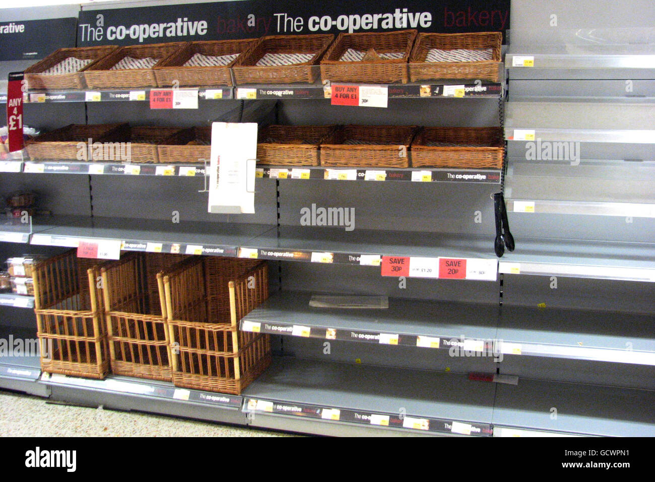 Empty shelves co op store hires stock photography and images Alamy