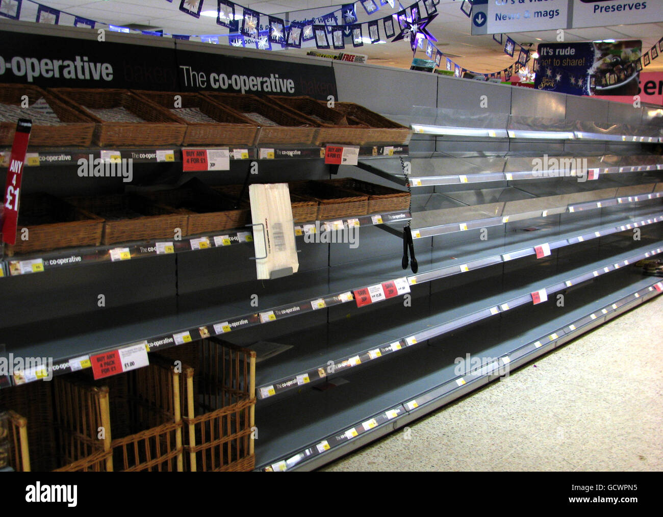 Empty shelves co op store hires stock photography and images Alamy