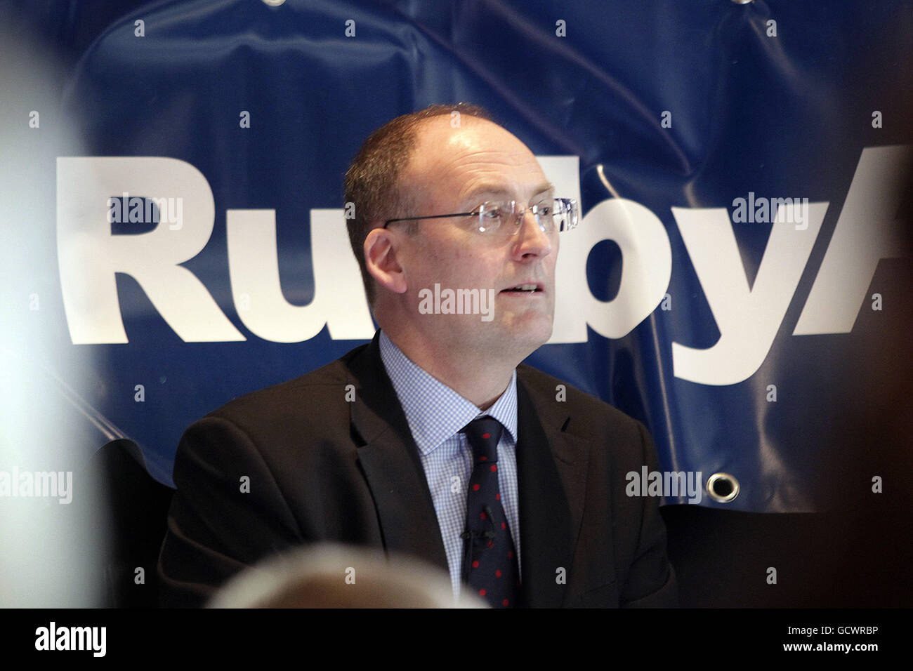 SRU Chief Executive Gordon McKie during the press conference as Scottish Rugby and RBS announced a three and a half year partnership between the two organisations at North Berwick Rugby Club, North Berwick. Stock Photo