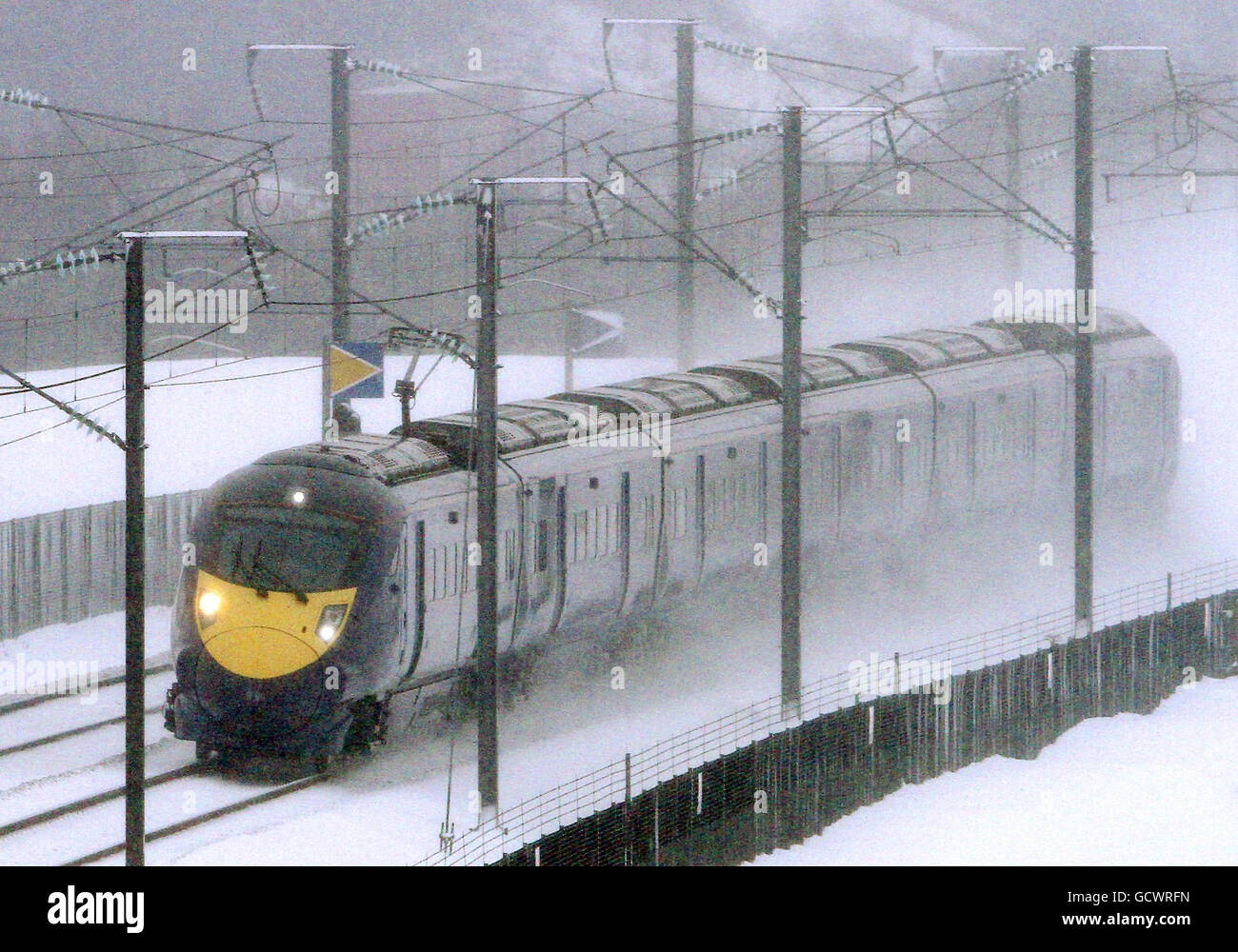 The Southeastern Trains high speed Javelin train heads for Ashford